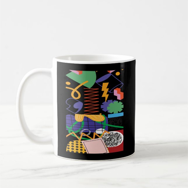 Maximalist Art Inspired Design  Coffee Mug (Left)