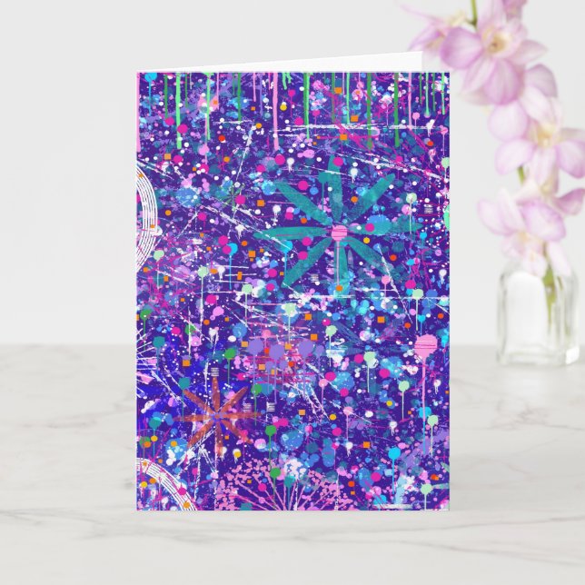Maximalist Art: Too Much on My Mind Card (Orchid)