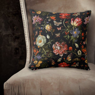 Maximalist Baroque Floral Cushion