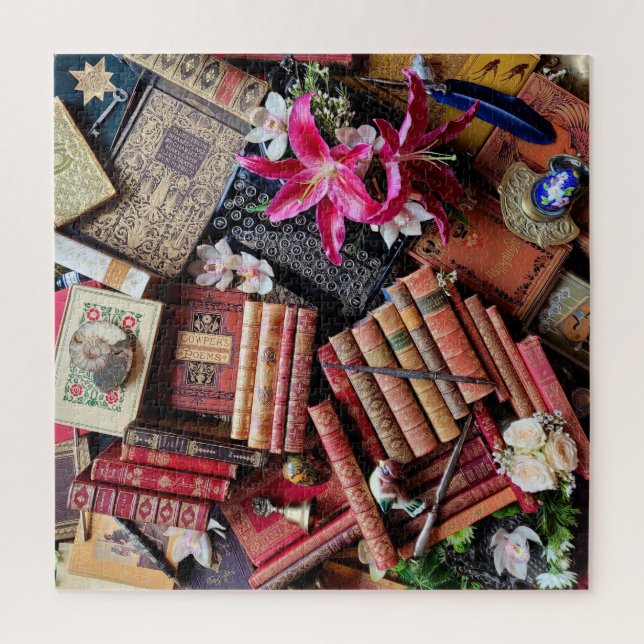Maximalist Bibliophile Typewriter Puzzle (Vertical)