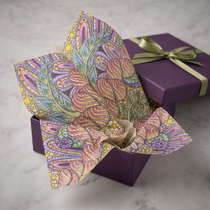 Maximalist Boho Psychedelic Swirl Pattern Tissue Paper