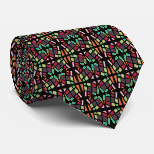 Maximalist Colourful Hand Draw Art Tie