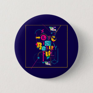 Maximalist Designs for Vibrant Personalities  6 Cm Round Badge