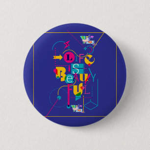 Maximalist Designs for Vibrant Personalities 6 Cm Round Badge