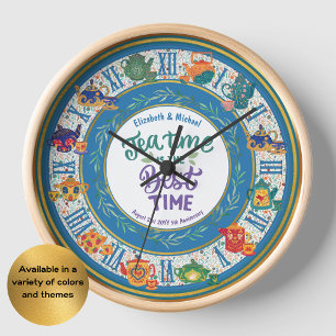 Maximalist Kitchen Tea Time Personalised ANY EVENT Clock