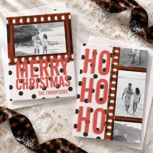 Maximalist Merry Christmas Film Strip Photo Holiday Card