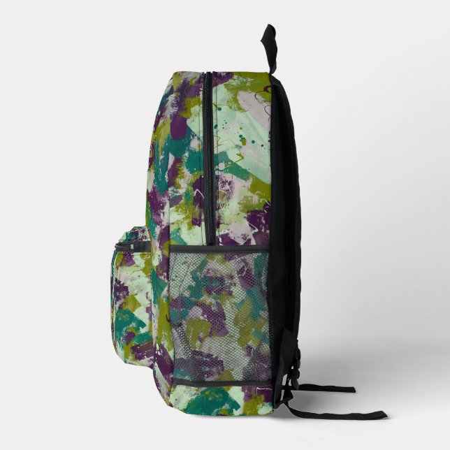Maximalist Paint Splatters Printed Backpack (Right)