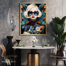 Maximalist Portrait of Woman in Bold Colours