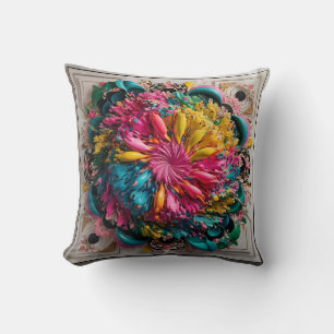 Maximalist Printable Eclectic Abstract Colourful  Cushion