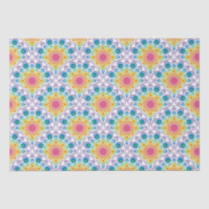 Maximalist Rainbow Floral Fountain Art Deco Tissue Paper