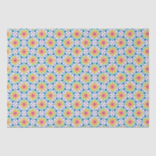 Maximalist Rainbow Floral Fountain Deco Fans Craft Tissue Paper