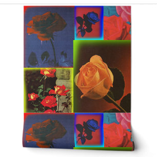 Maximalist Retro Rose Wallpaper