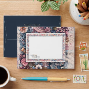 Maximalist Vintage Shabby Floral Event Envelope