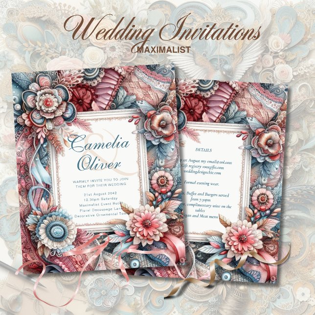 Maximalist Wedding Invitations Busy Decorative (Creator Uploaded)
