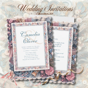 Maximalist Wedding Invitations Busy Decorative