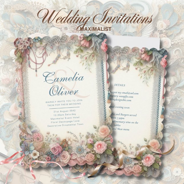 Maximalist Wedding Invitations Busy Decorative (Creator Uploaded)