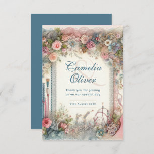 Maximalist Wedding Vintage Floral Thank You