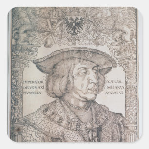 Maximilian I, Emperor of Germany , 1518 Square Sticker