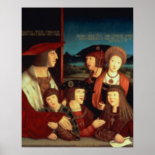 Maximilian I  with his first wife Poster