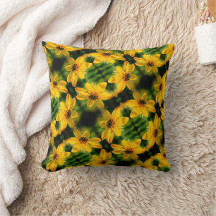 Maximilian Sunflower Floral Abstract Pattern Cushion