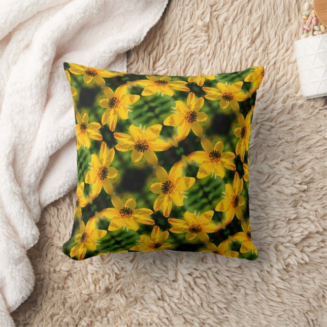 Maximilian Sunflower Floral Abstract Pattern Cushion (Blanket)