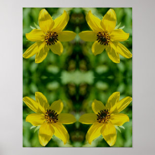 Maximilian Sunflower Floral Abstract  Poster
