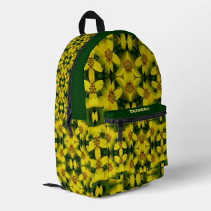 Maximillian Sunflower Abstract Personalised      Printed Backpack