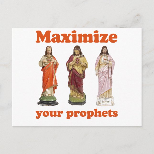 Maximise your prophets postcard (Front)