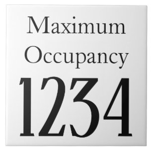 Maximum Occupancy Sign Tile