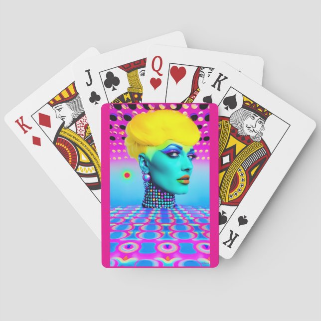 Maxine Headroom Playing Cards (Back)