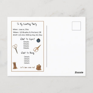 Maxine le Modiste Invitation Template Postcard