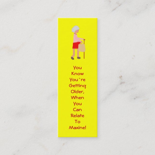 Maxine Like Bookmark Mini Business Card (Front)
