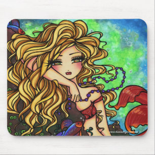 "Maxine" Mermaid Beta Fish Fantasy Fairy Art Mouse Mat