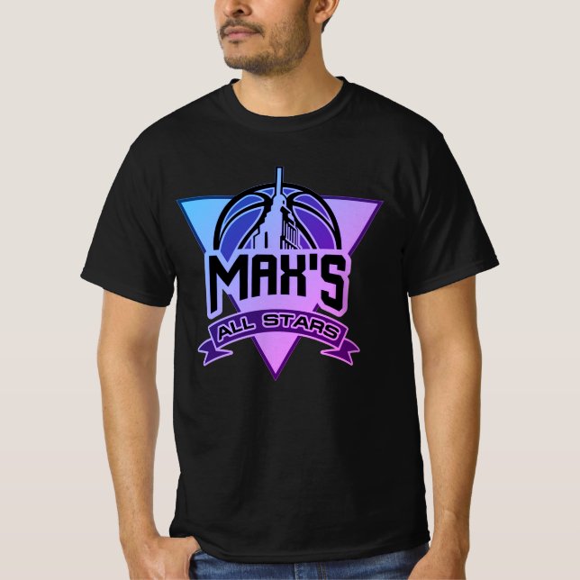 Max's All Stars Midnight Gradient New Logo T-Shirt (Front)