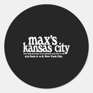Maxs Kansas City Nyc  Classic Round Sticker