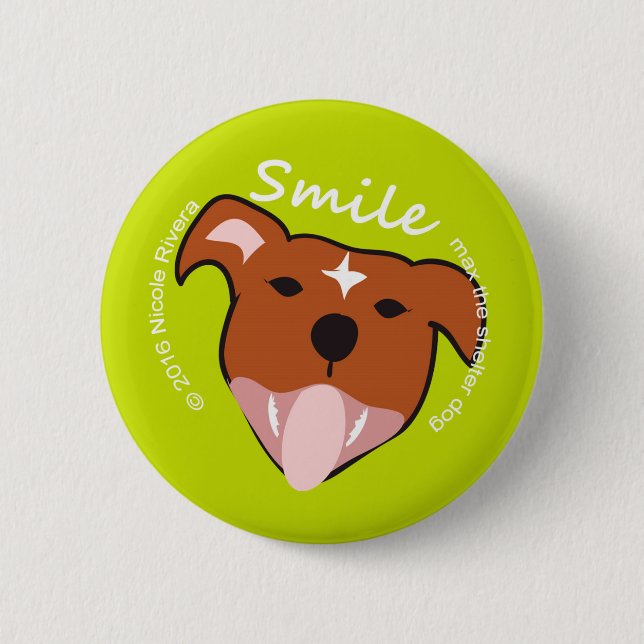 Max's Smile 2 1/4" Button (Front)