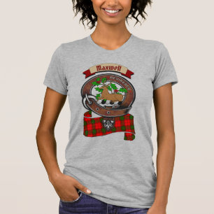 Maxwell Clan Badge & Tartan Personalised Women's T-Shirt
