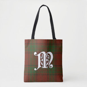 Maxwell Clan Tartan Monogram Tote Bag
