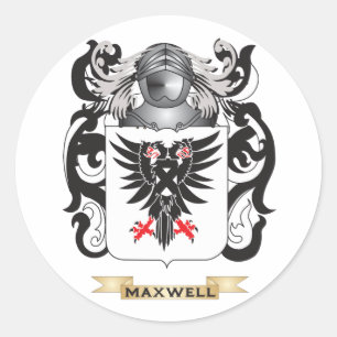Maxwell Coat of Arms (Family Crest) Classic Round Sticker