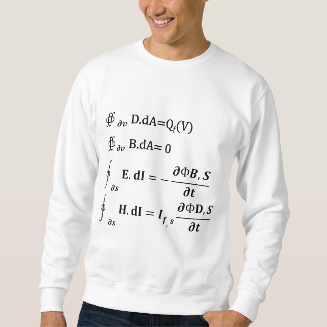 maxwell integral equation sweatshirt (Front)