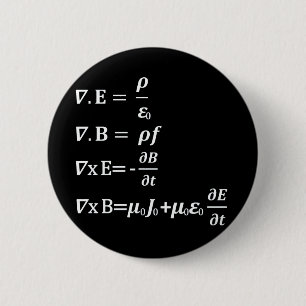 maxwell physics equation 6 cm round badge