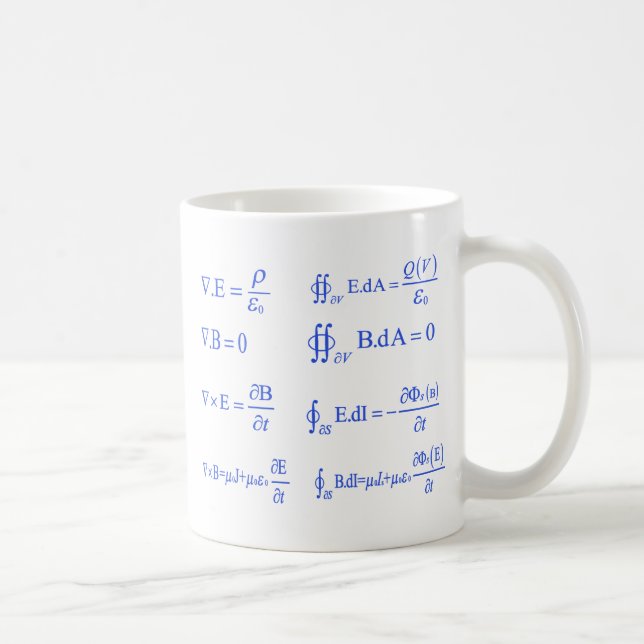 maxwell physics equation coffee mug (Right)
