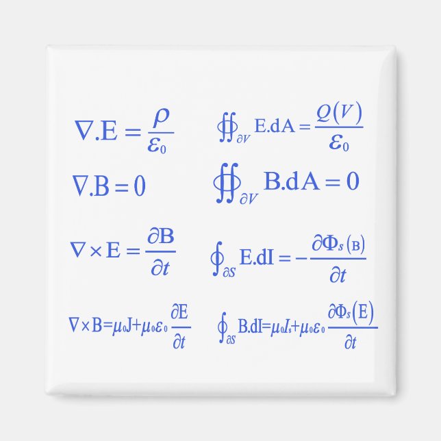 maxwell physics equation magnet (Front)
