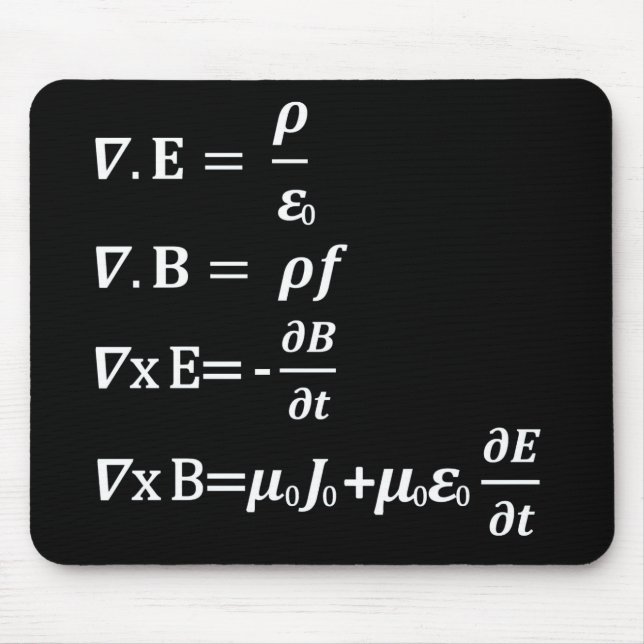 maxwell physics equation mouse mat (Front)