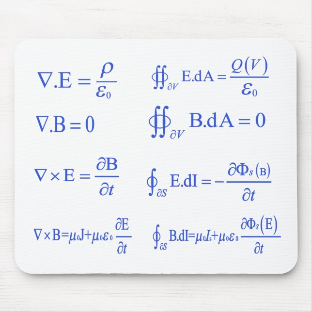 maxwell physics equation mouse mat (Front)