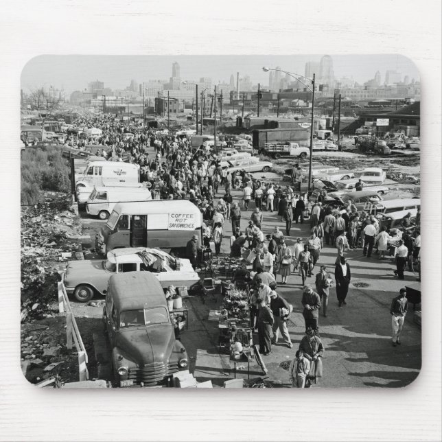 Maxwell Street Chicago Circa 1960's Flea Market  Mouse Mat (Front)