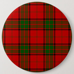 Maxwell tartan red green plaid 6 cm round badge