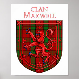 Maxwell Tartan Scottish Plaid Lion Rampant Poster