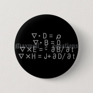 Maxwell's_Equations 6 Cm Round Badge