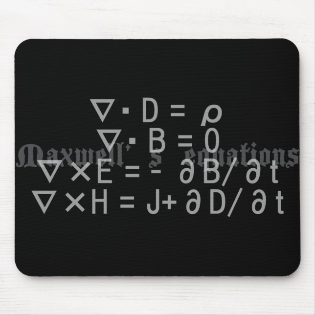 Maxwell's_Equations Mouse Mat (Front)